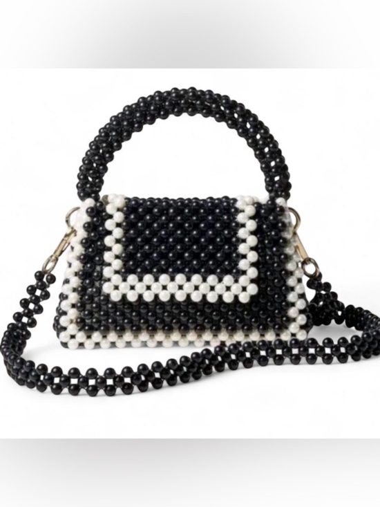 kate spade Handbags - kate spade Black and White Beaded Mini Top Handle Bag